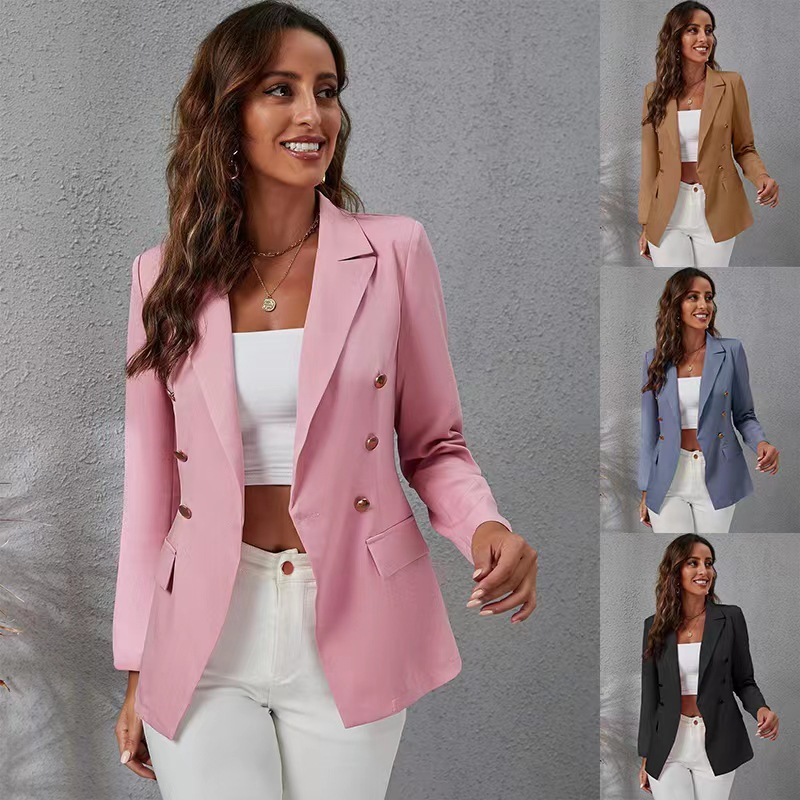 Women Fashion Slim Long Sleeve Suit Jacket Blazers