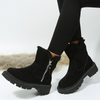 Women Fashion Plus Size Velvet Warm Side Zipper Snow Boots