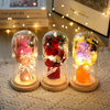 Valentine'S Day Eternal Flower Luminous Led Light Rose Flower Glass Cover Gift