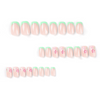 ( Buy 1 Get 2 ) Women Fashion Green Pink Floral Detachable False Nails