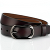 (Buy 1 Get 1) Women Fashion Casual Versatile Solid Color Square Pin Buckle Split-Leather Thin Belt