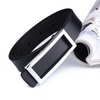 Women Fashion Casual Solid Color Versatile PU Rectangular Metal Buckle Belt