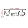 (Buy 1 Get 2) English Carved Bathroom Rules Bathroom Toilet Wall Decoration Stickers