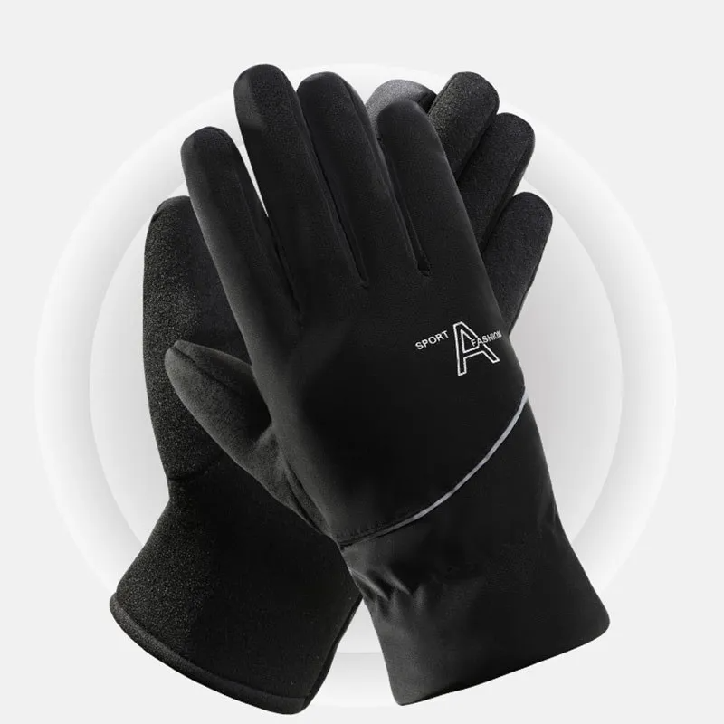 (Buy 1 Get 1) Men Winter Outdoor Cycling Warm  Velvet Gloves