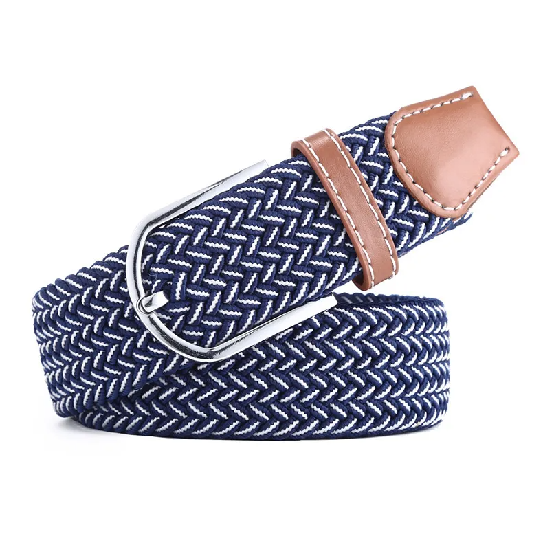 Unisex Stretch Elastic Braided Canvas Belt