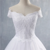 White Ivory Lace Appliques Ball Gown Off The Shoulder Short Sleeves Bridal Dress Wedding Dresses