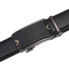 Men Fashion Casual Business Solid Color Leather Automatic Metal Buckle Belt