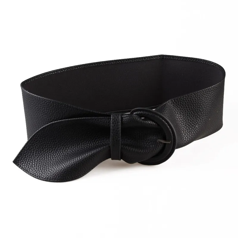 Women Retro Fashion D Shape Buckle Wide Belt