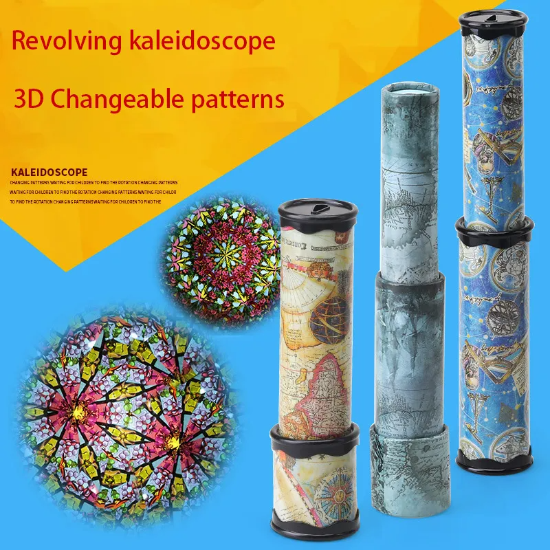 Kids Scalable Rotation Kaleidoscope Magic Changeful Adjustable Fancy Colored World Toy