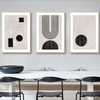 (Buy 1 Get 1) Nordic Simple Abstract Geometric Black White Line Decoration Living Room Hanging Painting Core