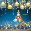 Christmas Decoration Supplies Shopping Mall Window Removable Anti-Self-Adhesive Wall Stickers