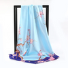 (Buy 1 Get 2) Women'S Retro Simple Plant Floral Imitation Silk Satin Scarf