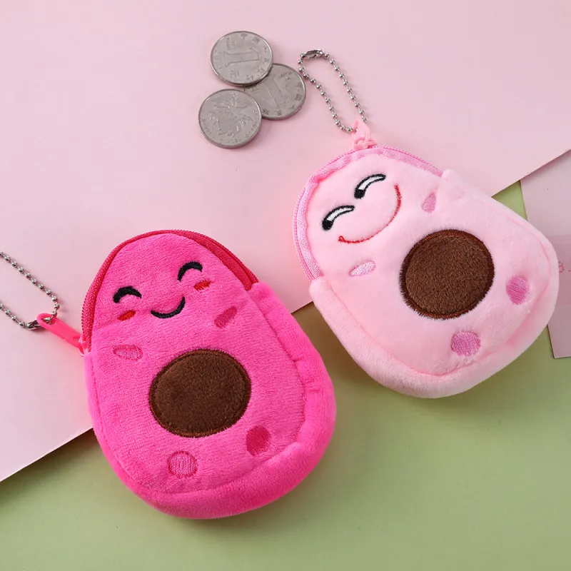 (Buy 1 Get 2) Cartoon Love Plush Avocado Coin Purse