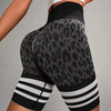 (Buy 1 Get 1) Women Fashion Casual High Waist Hip Stripe Yoga Sports Shorts