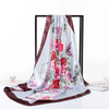 (Buy 1 Get 2) 90X90Cm Women'S Fashion Satin Satin Square Butterfly Floral Printed Silk Scarf