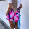 Women Fashion Vacation Sexy Printing High Waist Irregular Culottes