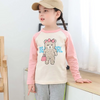 (Buy 1 Get 1) Kids Toddler Big Girls Casual Cute Cartoon Bear Letters Print Long Sleeve Round Neck T-Shirt