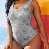 Women Fashion Plus Size Tie-Dye One-Piece Swimsuit