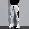 Men'S Casual Lace-Up Loose Color-Block Sports Trousers