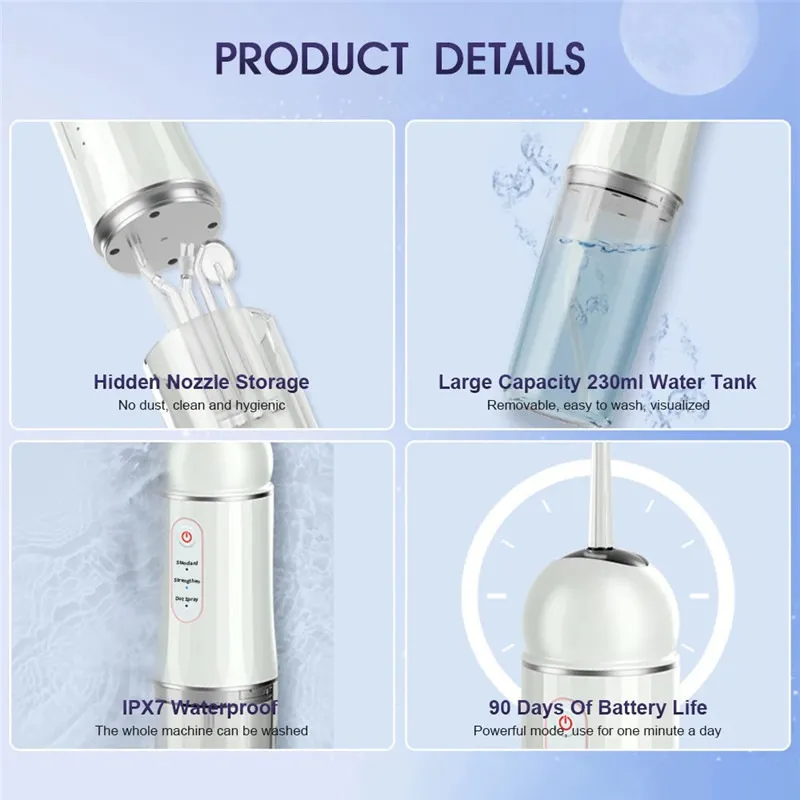 Household Portable Electric Artery Oral Dental Stain Cleaning Water Spray Dental Punch