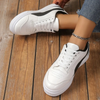 Women Fashion Plus Size Thick-Soled Round Toe Flat Sneakers