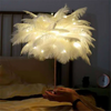 Creative Feather Decoration Bedroom Lamp