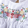 Baby Girls Cute Solid Color Sleeveles Cotton Embroidered Flowers Dresses