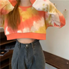 Fashion Tie Dye Long Sleeve Round Neck Couple Sweater