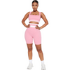 Women Fashion Tank Top Tight Shorts Two-Piece Sports Set