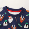 Kids Toddler Girls Boys Autumn Winter Fashion Casual Cute Christmas Cartoon Santa Claus Candy Fawn Penguin Print Round Neck Sweatshirts