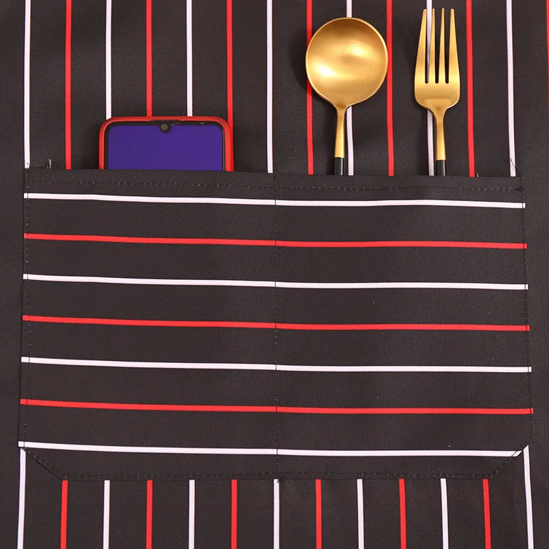 Men And Women Simple Home Sleeveless Waterproof Stripe Apron