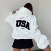 Women Casual Fashion Letter Printed Thickened Long Sleeve Hoodie