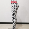 Black Heart-Shaped Print Hip-Lifting Sports High-Waisted Leggings Pants