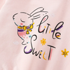 Children Kids Toddlers Fashion Girls Long Sleeve Round Neck Cute Rabbit Print Sweatshirt