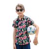 Children Kids Baby Fashion Boys Short Sleeve Floral Print Beach Shirt