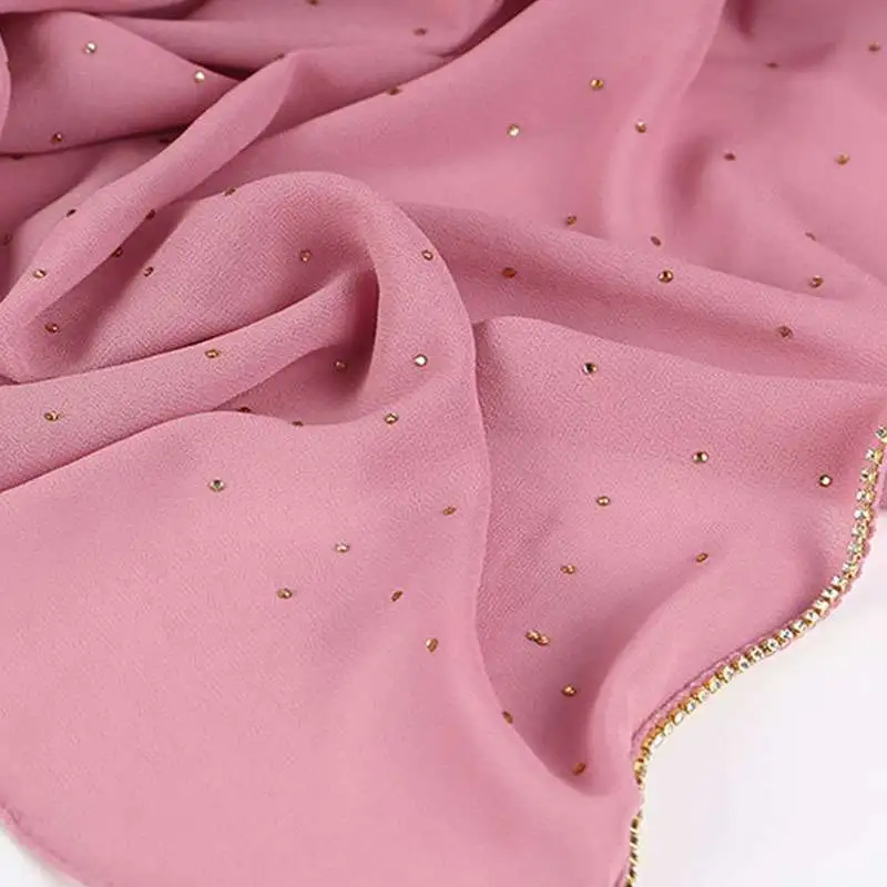 70*180cm Women Fashion Rhinestone Hijab Scarves