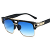 (Buy 1 Get 1) Men'S Casual Fashion Retro Square Full Frame Double Bridge Sunglasses