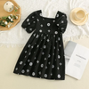 Children Kids Baby Fashion Girls Short Sleeve Flower Print Dress