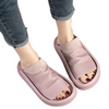 Women Fashion Casual Solid Color Round Toe Peep Toe Slippers