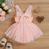 Kids Baby Girls Cute Mesh Bow Slip Dress