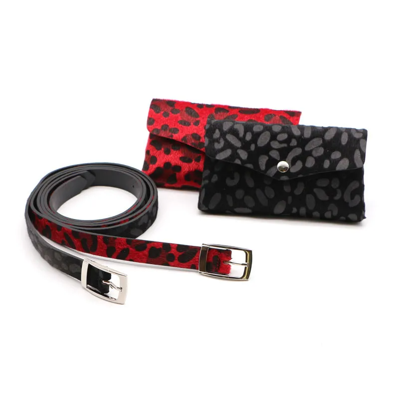 Women Leopard Pattern Waist Pack Coin Purse Belts