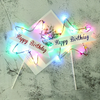 (Buy 1 Get 1) Creative Star Lights Cake Decoration Happy Birthday Card