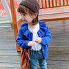 Girls Sweet Ruffled Solid Color Single-Breasted Knit Coat