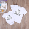 Children Kids Toddlers Fashion Boys Basic Casual Short Sleeve Brother Letter Print T-Shirt Bodysuit