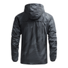 Men Casual Stand Collar Long Sleeve Hooded Zipper Quick Dry Windproof Outdoor Sports Jacket