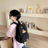 Kids Girls Boys Fashion Casual Cute Color Matching Letters Cartoon Little Duck Canvas Backpacks Bag