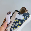 KIDS Girls Boys Spring Autumn Fashion Casual Color Matching PU Floral Pattern Leopard Breathable Star Board Shoes