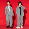 (Buy 1 Get 1) Kids Toddler Big Boys Girls Fashion Casual Houndstooth Tank Top Long Sleeve Lapel Coat Trousers 3 Piece Set