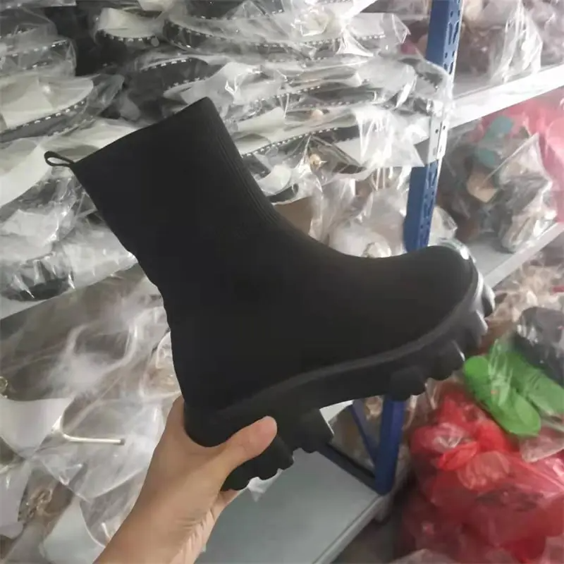 Women Fashion Elastic Round-Toe Short Boots