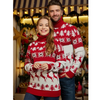 Sweet Casual Couple Knitwear Turtle Neck Christmas Theme Jacquard Knitted Sweater